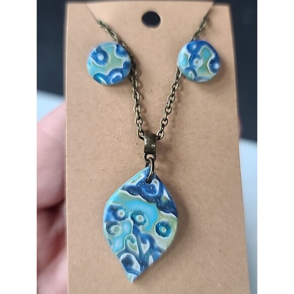 Multicolored Polymer Clay Jewelry Set, NEW - Picture 3 of 10